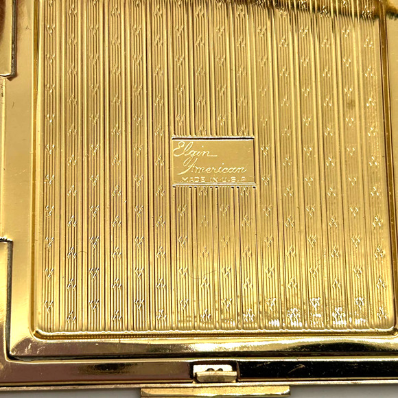 Vintage Elgin American Powder Box Country Scene Dust Bag Original Box - Picture 12 of 14